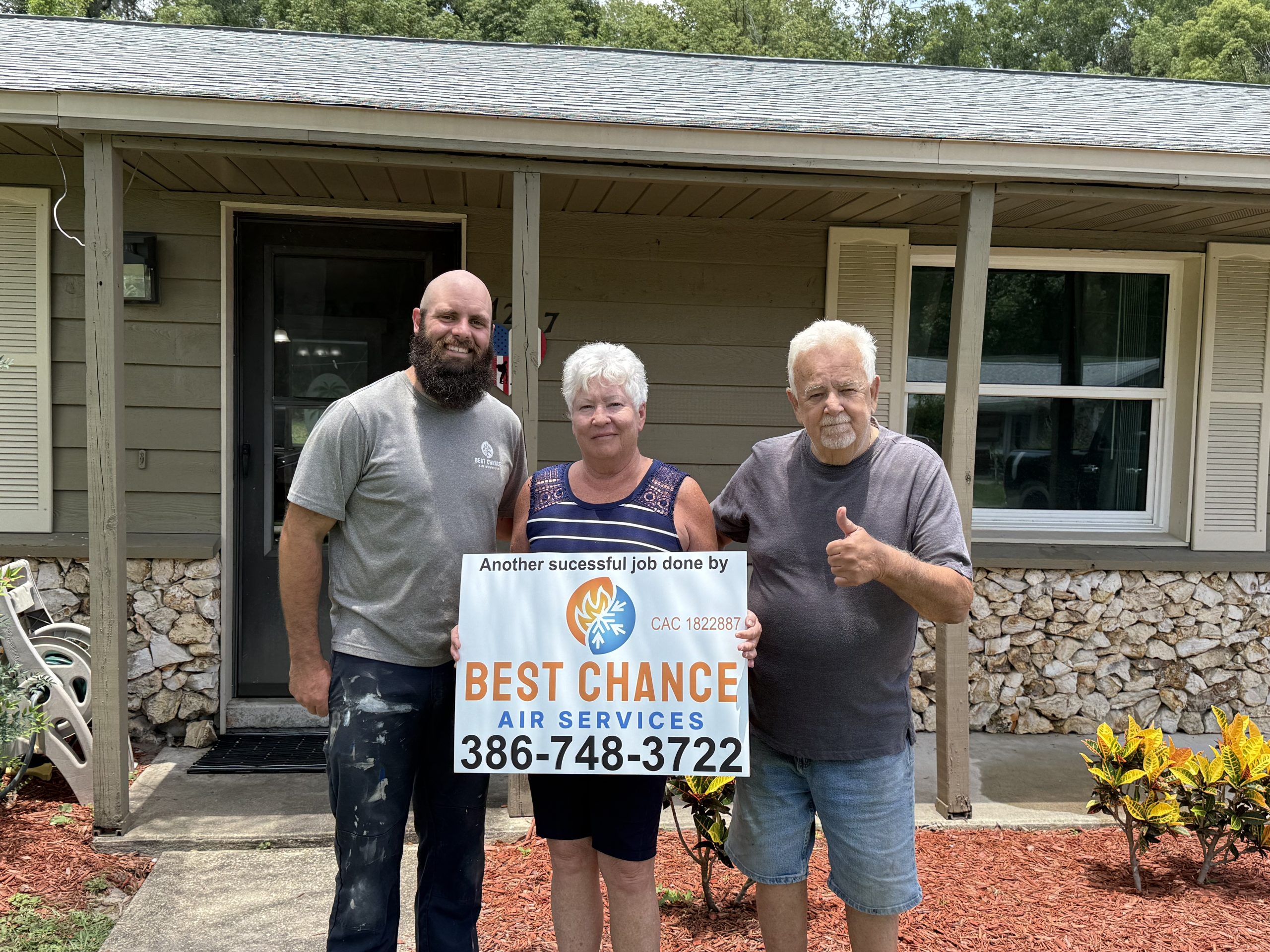 Best Chance Air Services team with satisfied customers